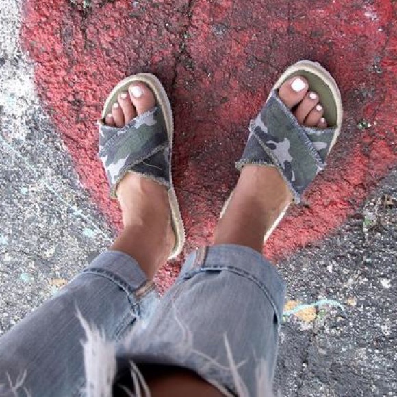 Nalho Shoes - Nalho Camo Kamala Yoga Mat Espadrille Slides